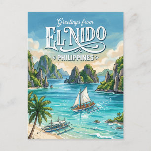 El Nido Philippinen Postkarte