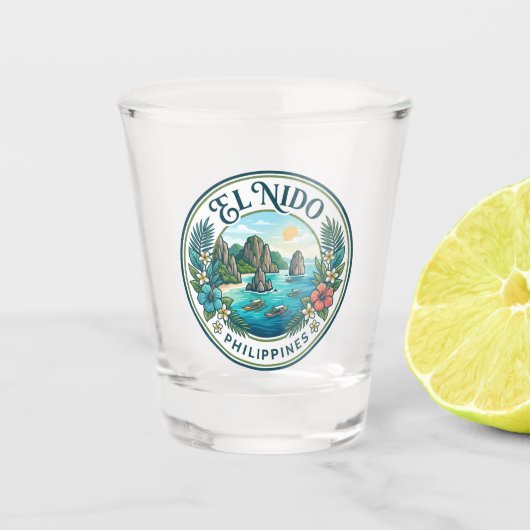 El Nido Philippinen Schnapsglas (Vorderseite)