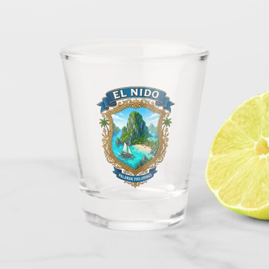El Nido Philippinen Schnapsglas (Vorderseite)