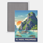 El Nido Philippines Reisen Magnet (Vorderseite/Rückseite)