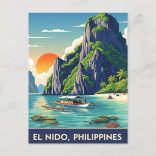 El Nido Philippines Reisen Postkarte