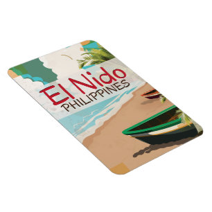 El Nido Philippines Reiseplakat Magnet