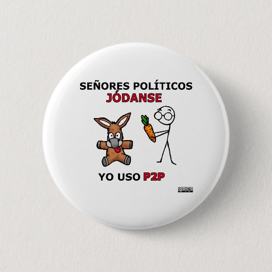 EL P2P y los políticos… Button (Vorderseite)