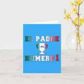 El Padre Número 1 #1 Dad in Spanish Father's Day Karte (Gelbe Blume)