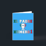 El Padre Número 1 #1 Dad in Spanish Father's Day Karte<br><div class="desc">This is a special Spanish language gift / present I designed to celebrate Father's Day (Dia de Los Padres) 'El Padre Número Uno' means 'Number One Father' in Spanish. I love the sound created by the combination of the words 'Número' and 'uno'. It's a truly beautiful sound to hear and...</div>