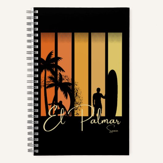 El Palmar Spanien Surfstrand Notizblock (Vorderseite)