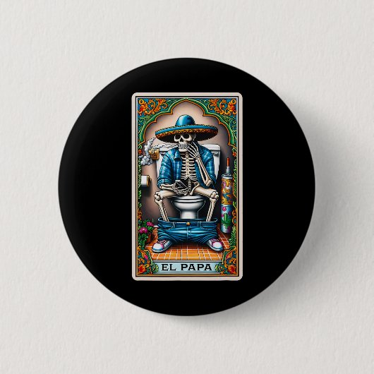 El Papa Latino Tarot Card Spanisch Doing Vater Vat Button (Vorderseite)