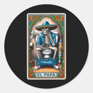 El Papa Latino Tarot Card Spanisch Doing Vater Vat Runder Aufkleber
