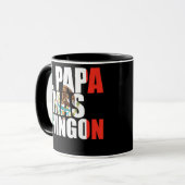 El papa mas chingon Father Fatherhood Fathers day Tasse (Vorderseite Links)