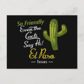 El Paso Cactus Funny Retro Postkarte (Vorderseite)
