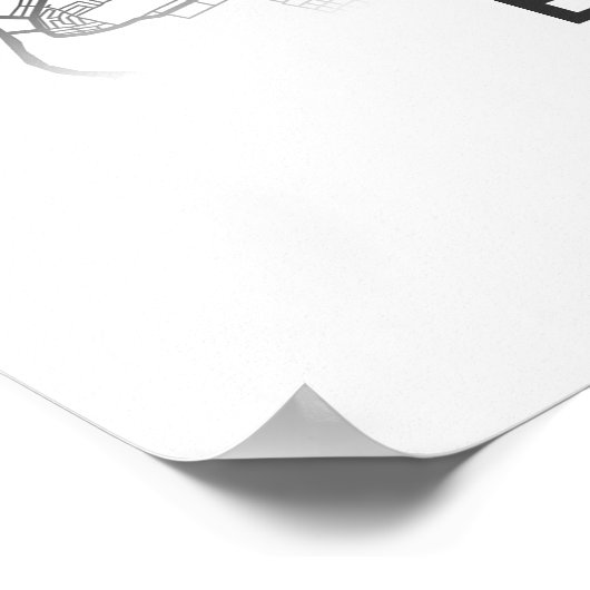 El Paso City Map Poster (Ecke)