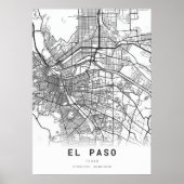 El Paso City Map Poster (Vorne)
