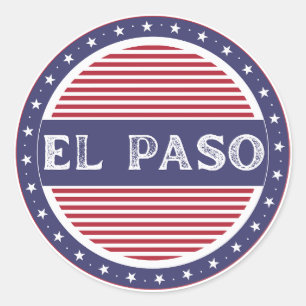 El Paso City Pride Emblem – Amerikanische Identitä Runder Aufkleber
