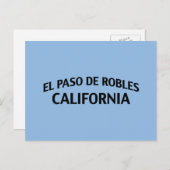 El Paso de Robles California Postkarte (Vorne/Hinten)