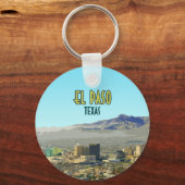 El Paso Downtown Mountain Texas Vintag Schlüsselanhänger (Vorderseite)