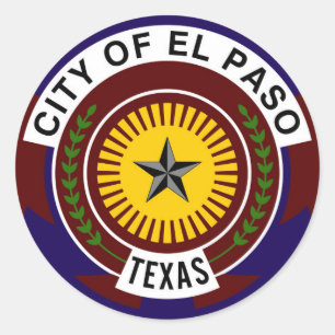 el Paso Fahne vereint Staaten Amerikas Symbol texa Runder Aufkleber