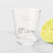 El Paso Gastgeschenk Hochzeit Personalisiert Cheer Schnapsglas (Rückseite)