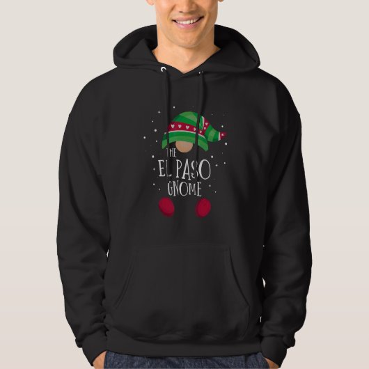 El Paso Gnom Familie passende Weihnachts-Pyjamas Hoodie (Vorderseite)