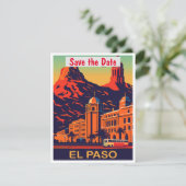 El Paso Save the Date Einladung in Orange (Stehend Vorderseite)
