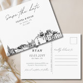 El Paso Save the Date Postcard Elegante Hochzeit Postkarte