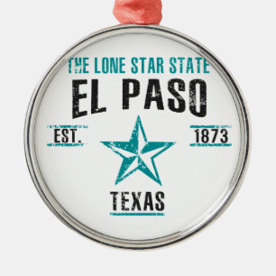 El Paso Silbernes Ornament