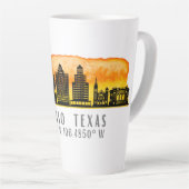 El Paso Skyline Latitude und Länge Milchtasse (Rechte Ecke)