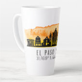 El Paso Skyline Latitude und Länge Milchtasse (Linke Ecke)