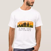 El Paso Skyline Latitude und Längengrad Latte T-Shirt (Vorderseite)
