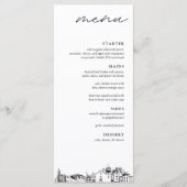 El Paso Skyline Modern Wedding Dinner Menu Menükarte (Vorderseite)