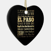 El Paso Stadt der Texas-Staats-Typografie-Kunst Keramikornament (Rechts)