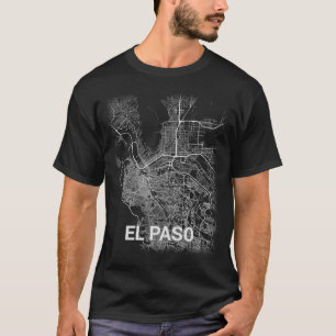 El Paso Stadtkarte (GROSSDRUCK) T-Shirt