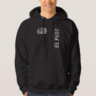 El Paso Texas 915 Vorwahl Vintage Retro Hoodie