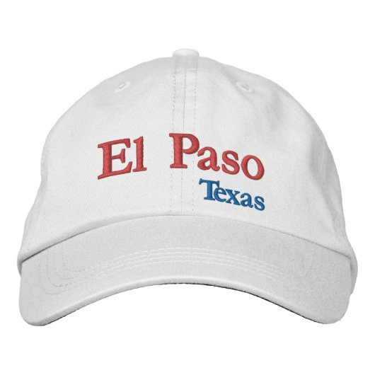 El Paso Texas bestickte Baseballkappe (Vorderseite)
