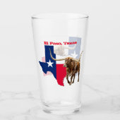 El Paso, Texas, Bierglas Glas (Vorderseite)