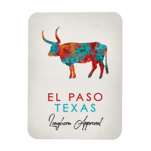 El Paso Texas buntes Longhorn Magnet