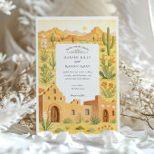 El Paso Texas Cactus & Adobe House Wedding Einladung