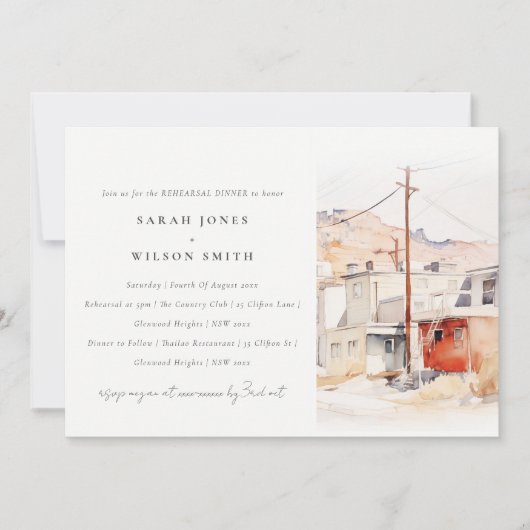 El Paso Texas City Scape Probe Dinner Einladung (Vorderseite)