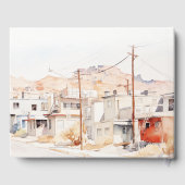 El Paso Texas City Scape Wassercolor Wedding Gästebuch (Rückseite)