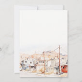 El Paso Texas City Scape Wasserfarbe Verlobung Einladung (Rückseite)