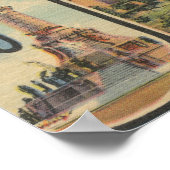 El Paso, Texas - Ciudad Juarez Poster (Ecke)