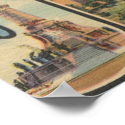 El Paso, Texas - Ciudad Juarez Poster (Ecke)