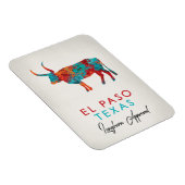 El Paso Texas Colorful Longhorn Magnet (Rechte Seite)