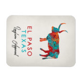 El Paso Texas Colorful Longhorn Magnet (Horizontal)