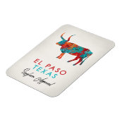 El Paso Texas Colorful Longhorn Magnet (Linke Seite)