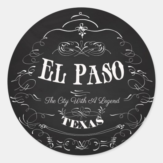 El Paso, Texas - Die Stadt mit einer Legende Runder Aufkleber (Vorderseite)