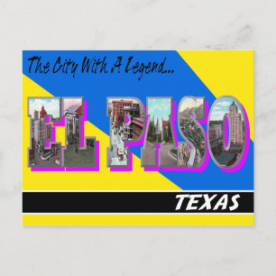 El Paso Texas Große Buchstaben Postkarte