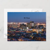 El Paso, Texas in der Nacht Postkarte (Vorne/Hinten)