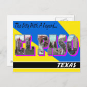 El Paso Texas Large Letter Postcard Postkarte (Vorne/Hinten)
