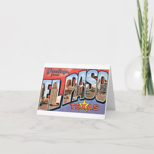 El Paso, Texas Notecard Karte (Vorderseite)