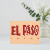 EL PASO, TEXAS POSTKARTE (Stehend Vorderseite)